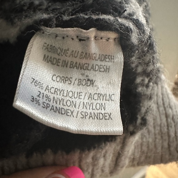 L plaid cardigan with hoodie no buttons - Picture 8 of 8